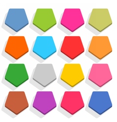 Flat blank web button square icon with shadow Vector Image