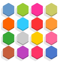 Flat blank web button square icon with shadow Vector Image
