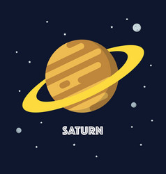 Cute planet saturn kawaii style Royalty Free Vector Image