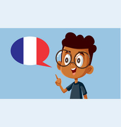 Learning french language class logo language Vector Image