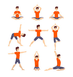 Yoga silhouettes Royalty Free Vector Image - VectorStock