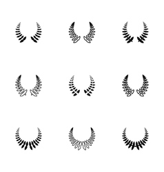 Set of laurel wreath emblem Royalty Free Vector Image