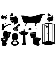 Bathroom isometric set Royalty Free Vector Image