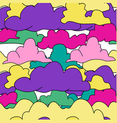 Blue sky with clouds seamless pattern Royalty Free Vector