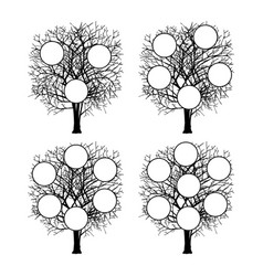  Family tree with portraits of relatives Royalty Free Vector