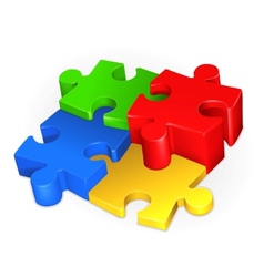 Colorful puzzle Royalty Free Vector Image - VectorStock