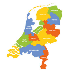 Netherlands - map provinces Royalty Free Vector Image