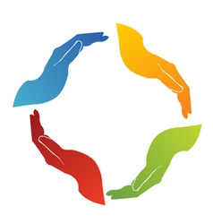 Hands Unity Teamwork Royalty Free Vector Image Hands Unity Teamwork Royalty Free Vector Image