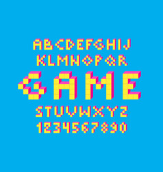 80 s retro alphabet font Royalty Free Vector Image