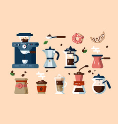 Collection Of Tools For Tea Preparation And Vector Image