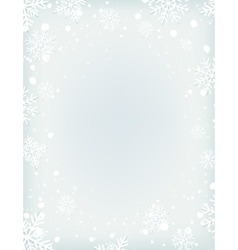 Blank white sheet of paper on winter background Vector Image