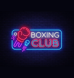 First round is a neon sign boxing round 1 Vector Image