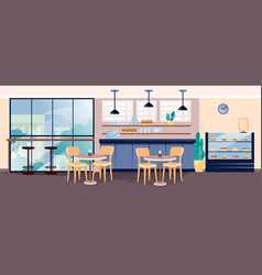 Empty living room interior flat Royalty Free Vector Image