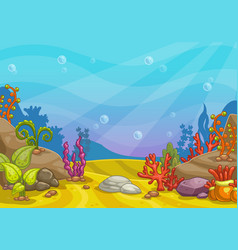 Underwater cartoon vertical empty Royalty Free Vector Image