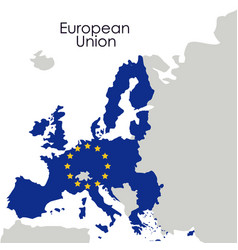 Isolated european union map design Royalty Free Vector Image