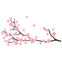 Red sakura Royalty Free Vector Image - VectorStock