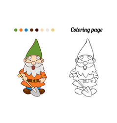 Coloring page or book with garden Royalty Free Vector Image