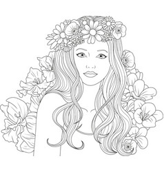 Cute Girl Coloring Pages Vector Images Over 2 100