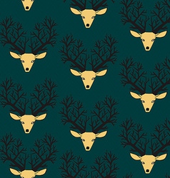 Cute seamless pattern with deers Royalty Free Vector Image