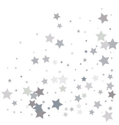 Silver glitter falling stars silver sparkle star Vector Image