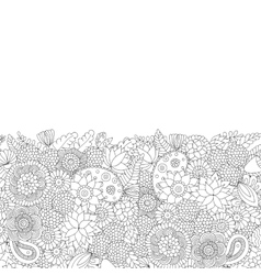 Doodle pattern black and white Royalty Free Vector Image