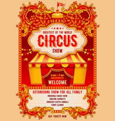 Circus advertising poster Royalty Free Vector Image