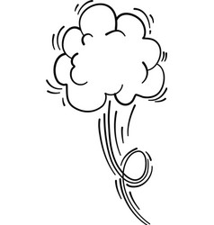 Speed cloud motion effect cartoon comic line Vector Image