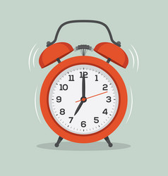 Alarm ringing icon flat Royalty Free Vector Image