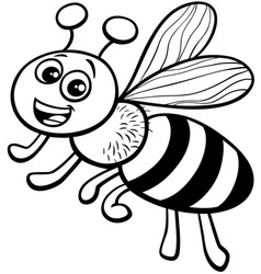 Honey bee cartoon for coloring book Royalty Free Vector