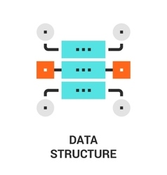 Data structure icon black sign Royalty Free Vector Image