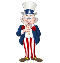 Uncle sam i want you us wwi wwii 48 star flag Vector Image