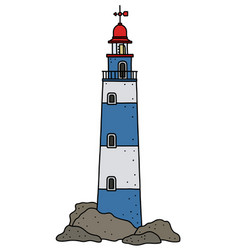 Old stone lighthouse Royalty Free Vector Image