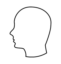 Head human profile icon Royalty Free Vector Image