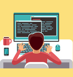 Digital java code text computer software coding Vector Image