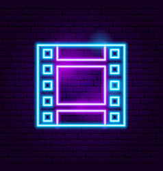 Film reel neon sign Royalty Free Vector Image - VectorStock