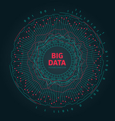 Abstract 3d Big Data Visualization Futuristic Vector Image Abstract 3d Big Data Visualization Futuristic Vector Image