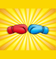 Boxing gloves pop art style Royalty Free Vector Image