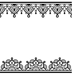 Indian lotus flower pattern mehndi henna t Vector Image