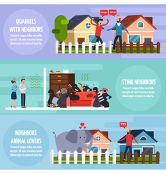 Neighbor Conflicts Infographic Set Royalty Free Vector Image