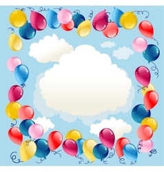 Birthday balloons background Royalty Free Vector Image