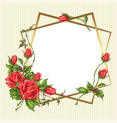 Greeting card with roses Royalty Free Vector Image