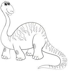 Animal outline for long neck dinosaur Royalty Free Vector