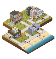 Japanese Tower Isometric Composition Royalty Free Vector