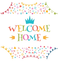 Home sweet home Poster design with decorative text