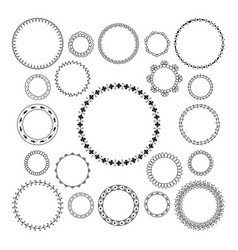 Set of round decorative frame banners Royalty Free Vector