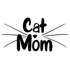 Greeting card for mom with cute kitten Royalty Free Vector