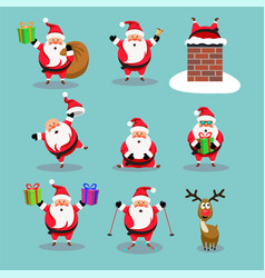 Santa claus delivering gifts Royalty Free Vector Image