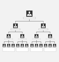 Hierarchy in company organization chart tree Vector Image