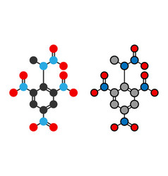 Tetryl explosive molecule skeletal formula Vector Image