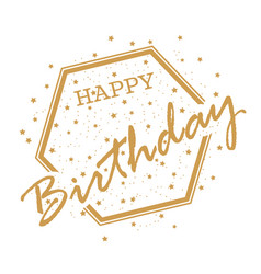 Happy birthday greeting banner hand-drawn design Vector Image